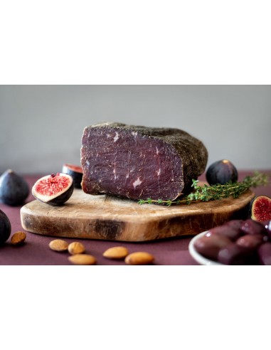 Cecina halal de boeuf fumée extra Balkis Gourmet brillant des détails fins