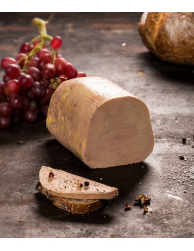 Foie gras de canard mi-cuit en bûche la colonne vertébrale